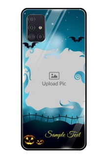 Galaxy A51 Custom Glass Phone Case  - Halloween frame design