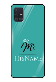 Galaxy A51 Custom Glass Phone Case Mr with Name