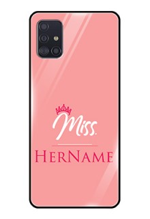Galaxy A51 Custom Glass Phone Case Mrs with Name