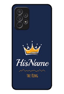 Galaxy A52 Glass Phone Case King with Name