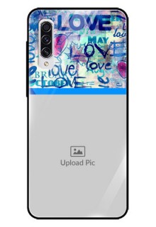 Samsung Galaxy A70 Custom Glass Mobile Case  - Colorful Love Design
