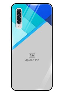 Samsung Galaxy A70 Custom Glass Phone Case  - Blue Pattern Design