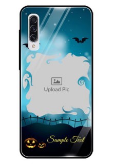 Samsung Galaxy A70 Custom Glass Phone Case  - Halloween frame design