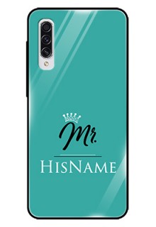 Galaxy A70 Custom Glass Phone Case Mr with Name