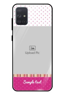 Galaxy A71 Photo Printing on Glass Case  - Cute Girls Cover Design