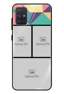 Galaxy A71 Custom Glass Phone Case  - Bulk Pic Upload Design