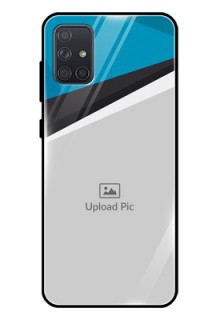 Galaxy A71 Photo Printing on Glass Case  - Simple Pattern Photo Upload Design