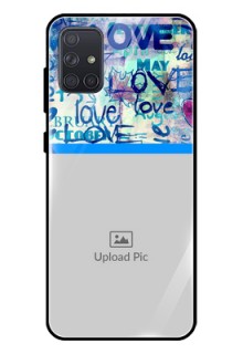 Galaxy A71 Custom Glass Mobile Case  - Colorful Love Design