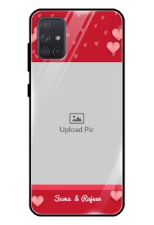 Galaxy A71 Custom Glass Phone Case  - Valentines Day Design