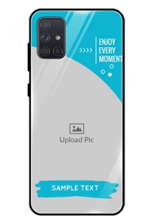 Galaxy A71 Custom Glass Mobile Case  - Happy Moment Design