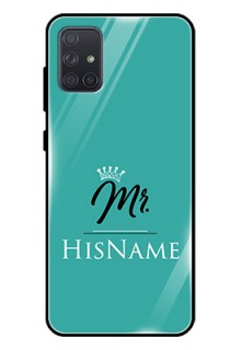 Galaxy A71 Custom Glass Phone Case Mr with Name