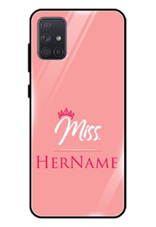 Galaxy A71 Custom Glass Phone Case Mrs with Name