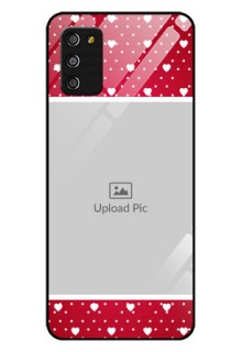 Galaxy F02s Photo Printing on Glass Case  - Hearts Mobile Case Design