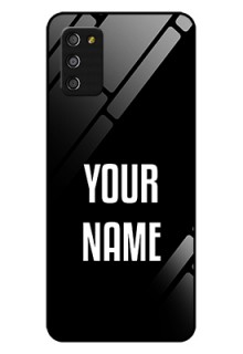 Galaxy F02s Your Name on Glass Phone Case