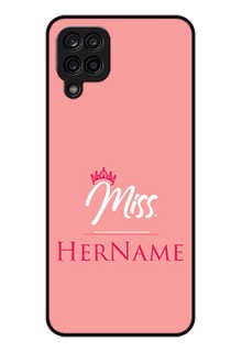 Galaxy F12 Custom Glass Phone Case Mrs with Name