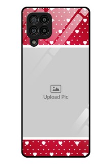 Galaxy F22 Photo Printing on Glass Case  - Hearts Mobile Case Design