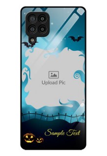 Galaxy F22 Custom Glass Phone Case  - Halloween frame design