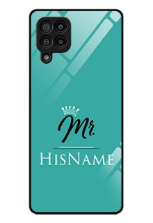 Galaxy F22 Custom Glass Phone Case Mr with Name