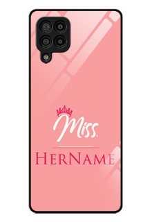 Galaxy F22 Custom Glass Phone Case Mrs with Name