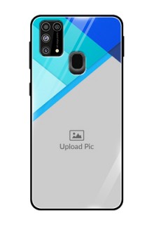 Galaxy F41 Custom Glass Phone Case  - Blue Pattern Design