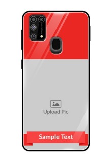 Galaxy F41 Custom Glass Phone Case  - Simple Red Color Design
