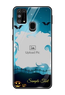Galaxy F41 Custom Glass Phone Case  - Halloween frame design