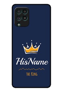 Galaxy F62 Glass Phone Case King with Name