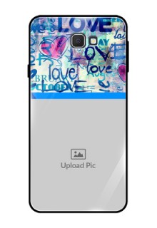 Samsung Galaxy J7 Prime Custom Glass Mobile Case  - Colorful Love Design