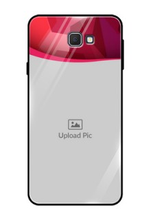 Samsung Galaxy J7 Prime Custom Glass Mobile Case  - Red Abstract Design