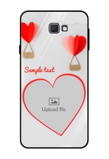Samsung Galaxy J7 Prime Custom Glass Mobile Case  - Parachute Love Design