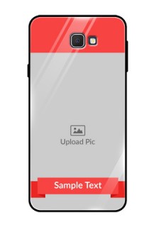 Samsung Galaxy J7 Prime Custom Glass Phone Case  - Simple Red Color Design