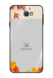 Samsung Galaxy J7 Prime Photo Printing on Glass Case  - Autumn Maple Leaves Design