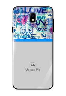 Galaxy J7 Pro Custom Glass Mobile Case  - Colorful Love Design