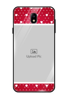 Galaxy J7 Pro Photo Printing on Glass Case  - Hearts Mobile Case Design