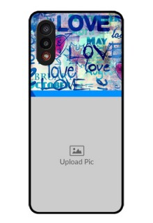 Galaxy M02 Custom Glass Mobile Case - Colorful Love Design