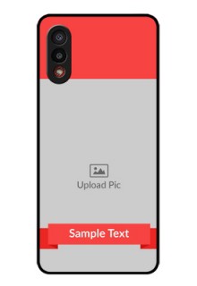 Galaxy M02 Custom Glass Phone Case - Simple Red Color Design