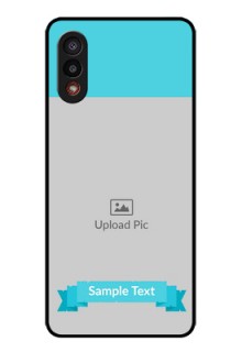 Galaxy M02 Personalized Glass Phone Case - Simple Blue Color Design