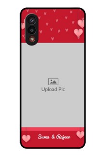 Galaxy M02 Custom Glass Phone Case - Valentines Day Design
