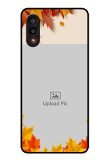 Galaxy M02 Photo Printing on Glass Case - Autumn Maple Leaves Design
