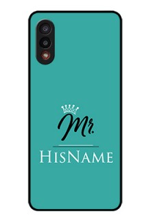 Galaxy M02 Custom Glass Phone Case Mr with Name