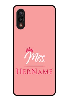 Galaxy M02 Custom Glass Phone Case Mrs with Name