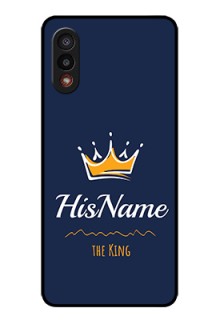 Galaxy M02 Glass Phone Case King with Name