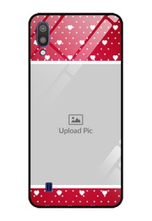 Galaxy M10 Photo Printing on Glass Case - Hearts Mobile Case Design