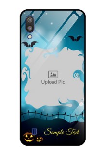 Galaxy M10 Custom Glass Phone Case - Halloween frame design