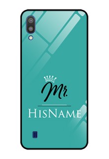 Galaxy M10 Custom Glass Phone Case Mr with Name