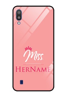 Galaxy M10 Custom Glass Phone Case Mrs with Name