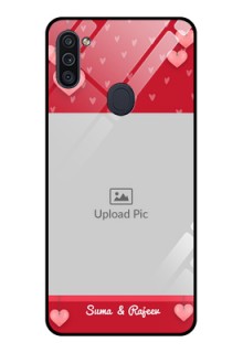Galaxy M11 Custom Glass Phone Case - Valentines Day Design