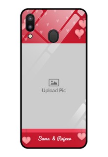 Galaxy M20 Custom Glass Phone Case - Valentines Day Design