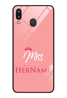 Galaxy M20 Custom Glass Phone Case Mrs with Name
