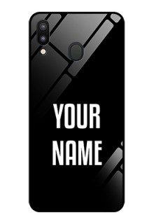 Galaxy M20 Your Name on Glass Phone Case